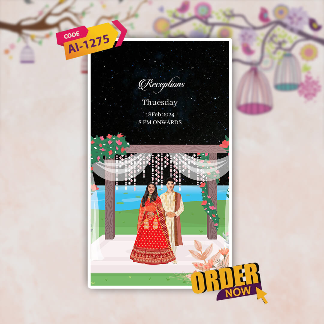 Digital Wedding Invitation Video | Elegant & Modern |AI-1275