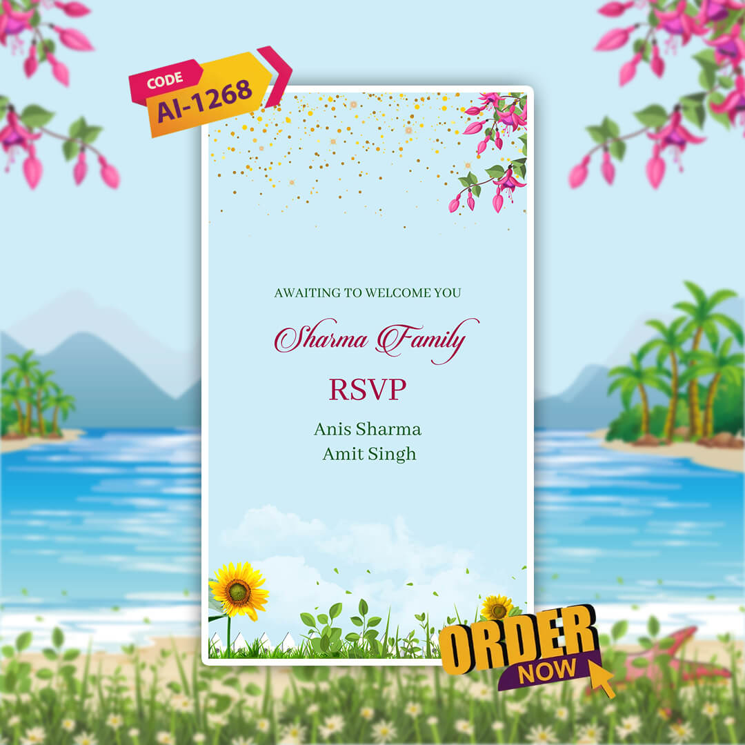 Digital Wedding Invitation Video | Black & Red theme | AI-1268