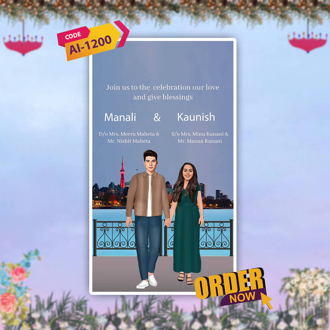 Custom Love Story Wedding Invitation Video | AI-1200