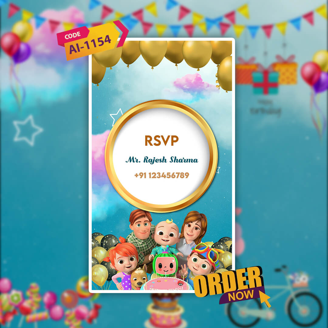 Birthday Invitation Video | Playful Theme | AI-1154