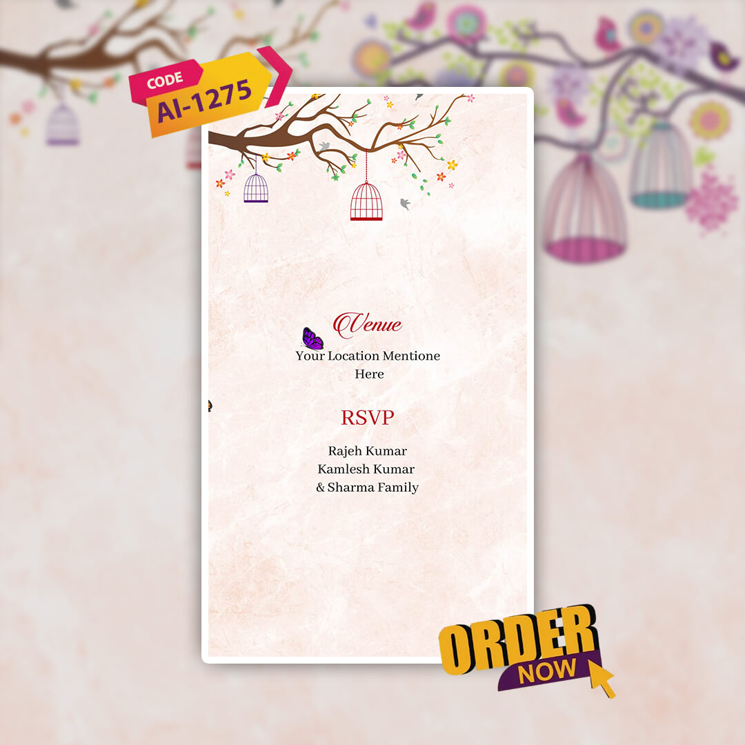 Digital Wedding Invitation Video | Elegant & Modern |AI-1275