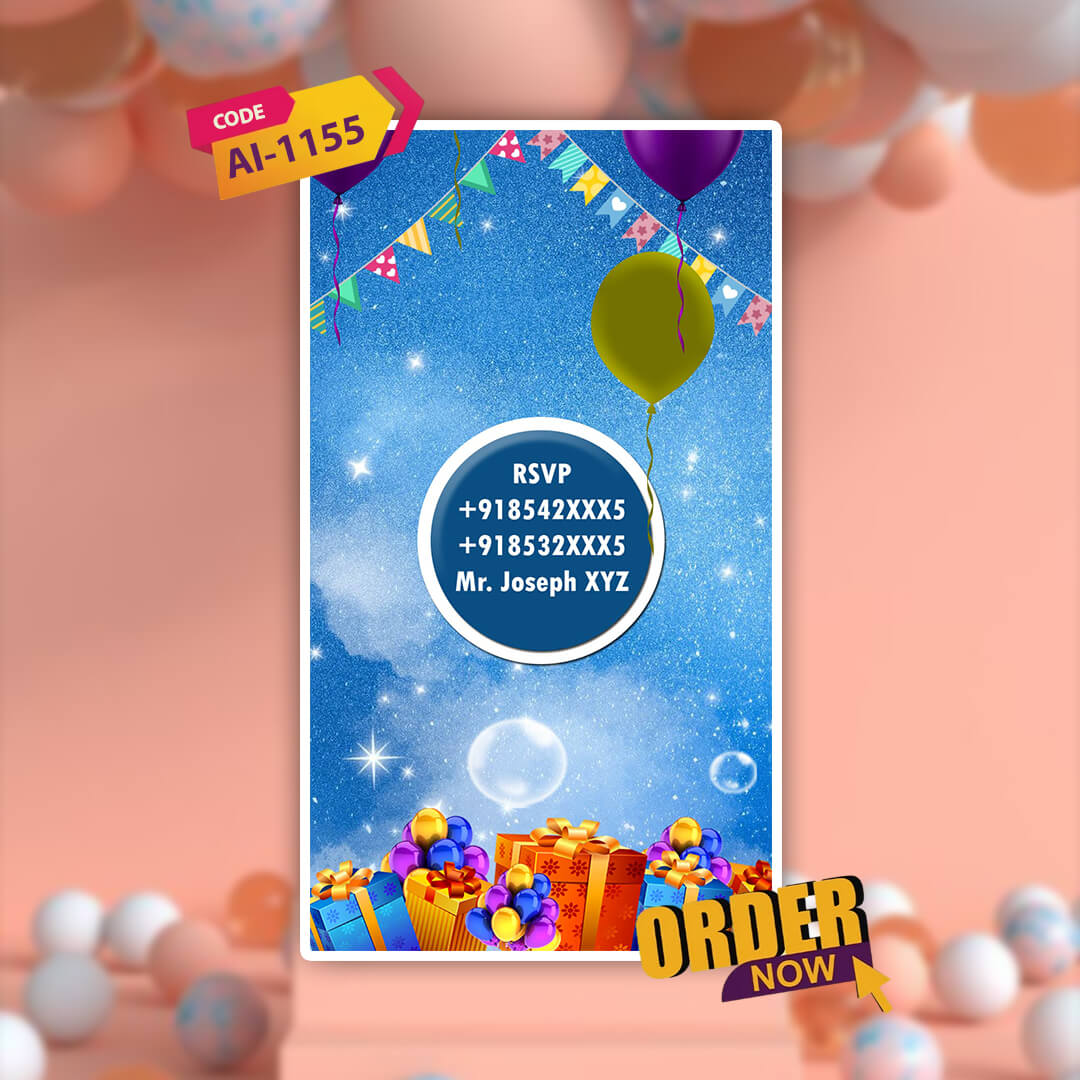 Birthday Invitation Video | Colorful Theme | AI-1155