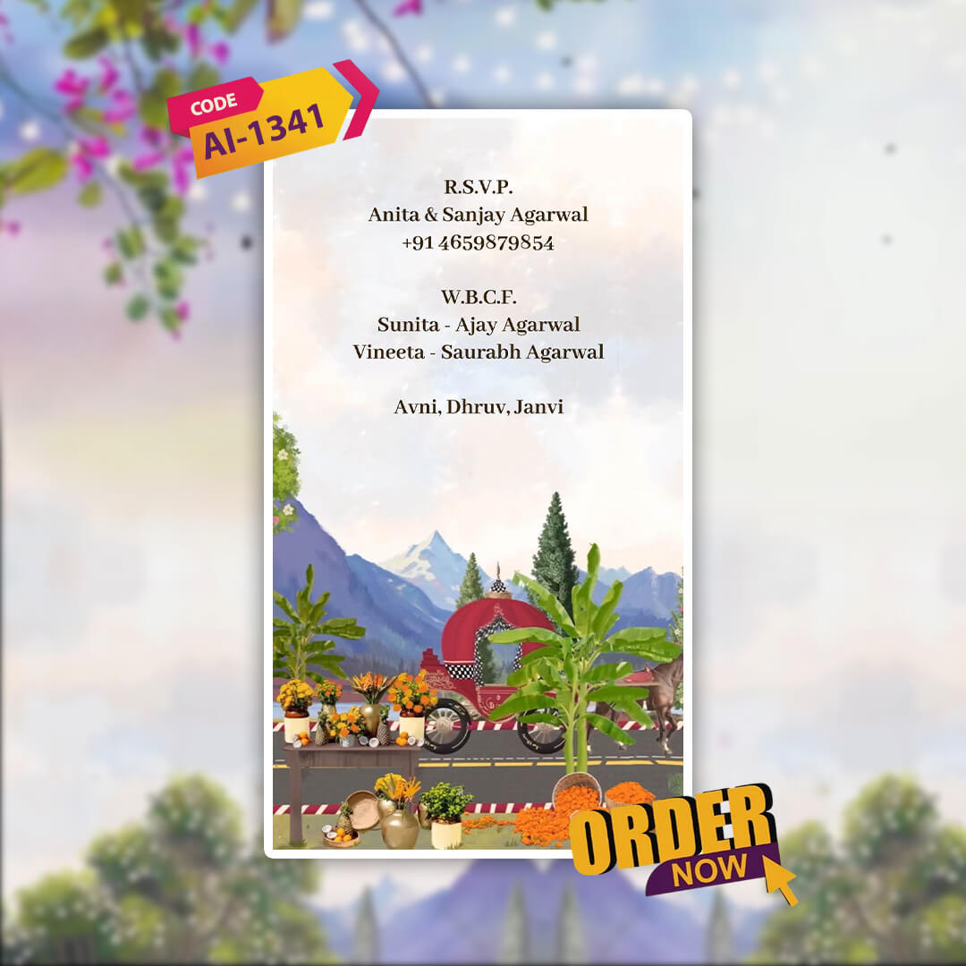 Digital Wedding Invitation Video | Magical Theme | AI-1341