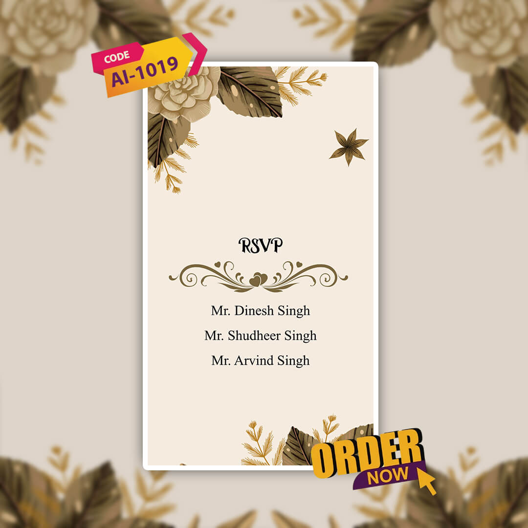 Wedding Video Invitation | pastel backgrounds| AI-1019