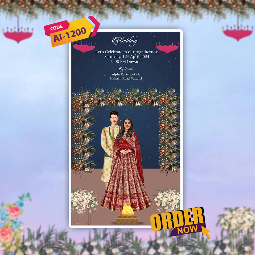 Custom Love Story Wedding Invitation Video | AI-1200