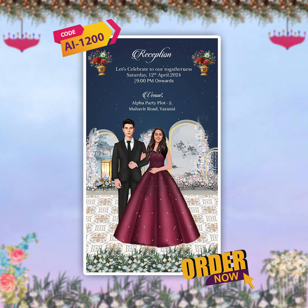 Custom Love Story Wedding Invitation Video | AI-1200