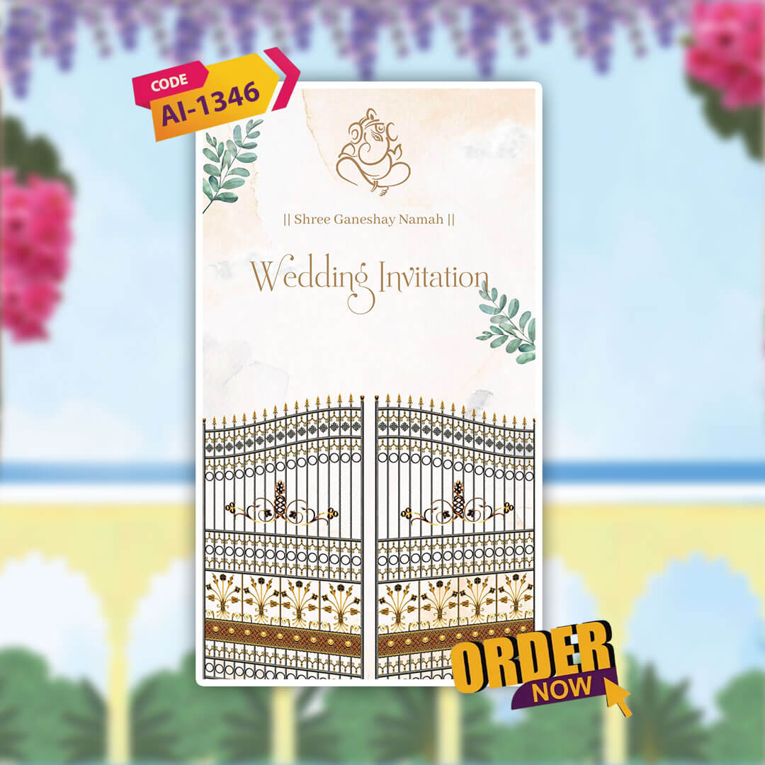 Digital Wedding Invitation Video | Stylish & Refined | AI-1346