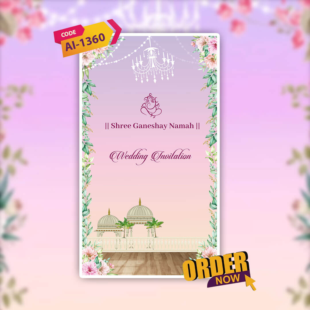 Digital Wedding Invitation Video | Elegance in Motion | AI-1360