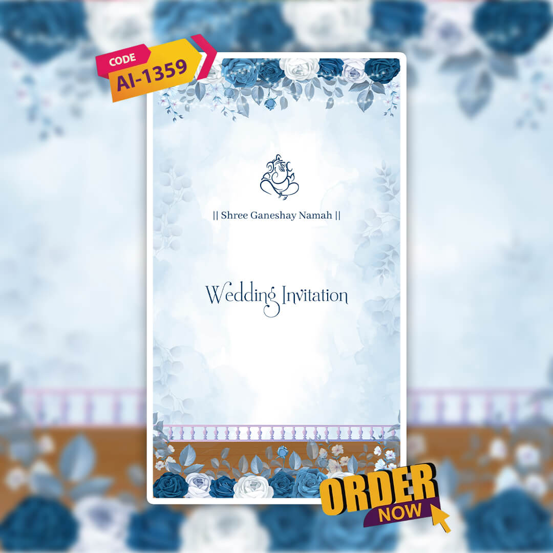 Digital Wedding Invitation Video | Artistic theme | AI-1359