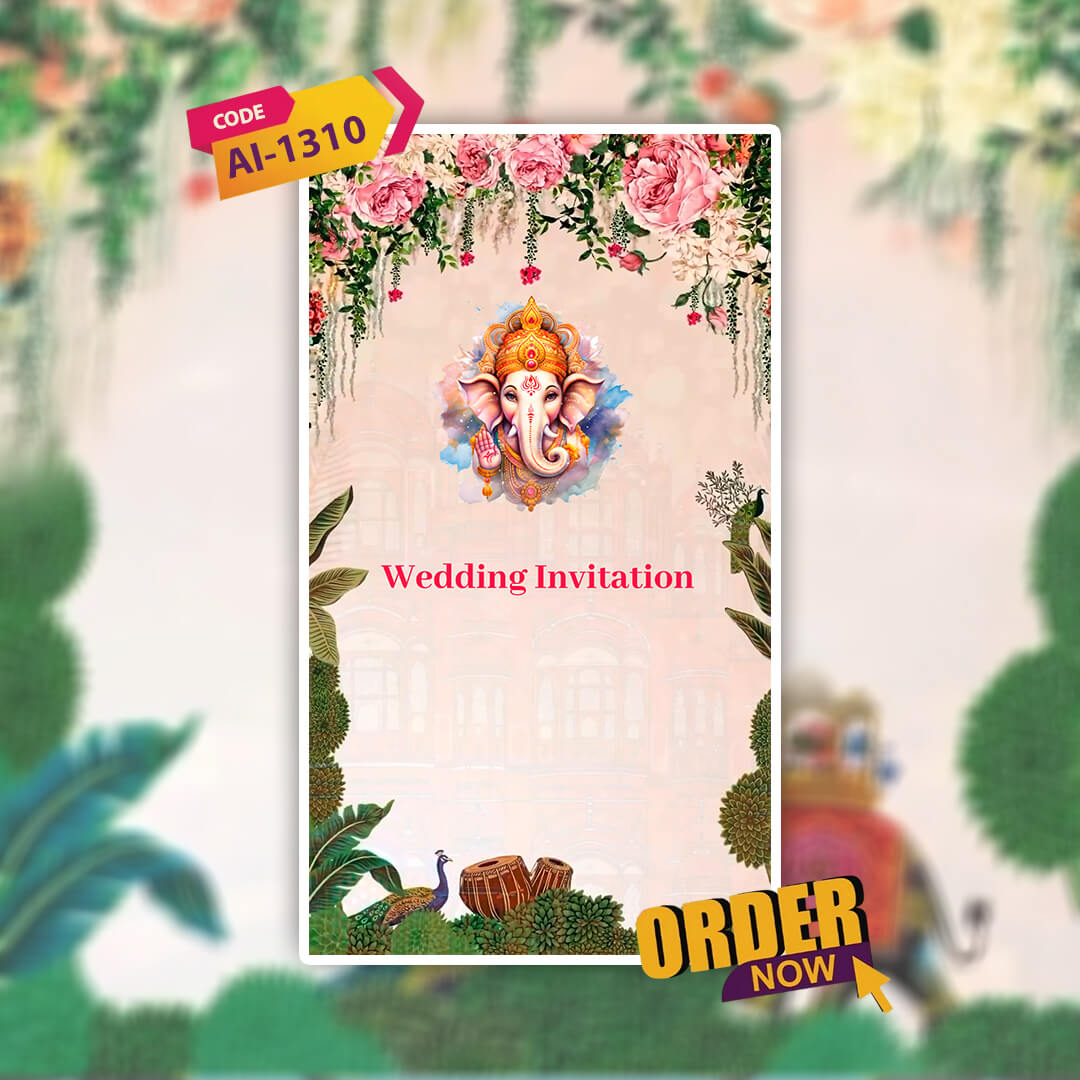 Digital Wedding Invitation Video | Elegance Theme | AI-1310