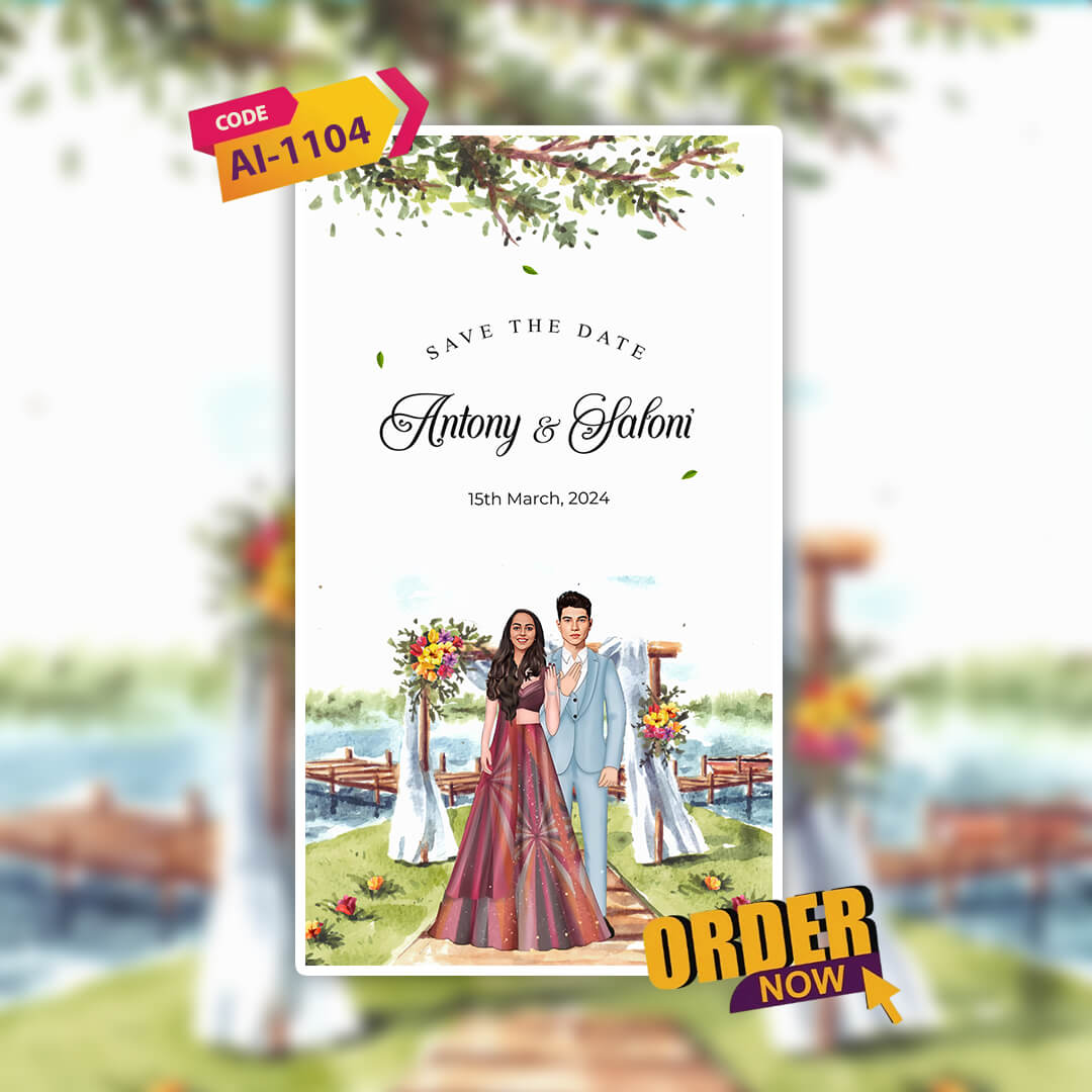 Save The Date Invitation Video & Days to Go Invites | Joy | AI-1104