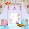 animated balloon-themed baby shower invite
