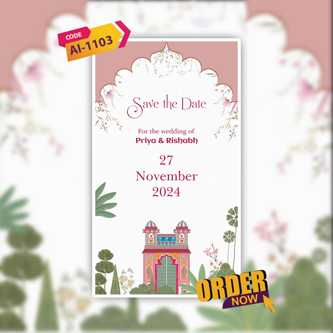 Save The Date Invitation Video & Days to Go Invites | Simplicity| AI-1103