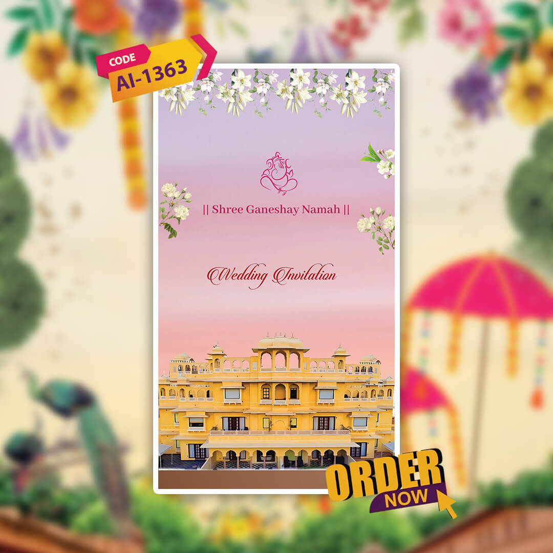 Digital Wedding Invitation Video | Traditional Touch | AI-1363