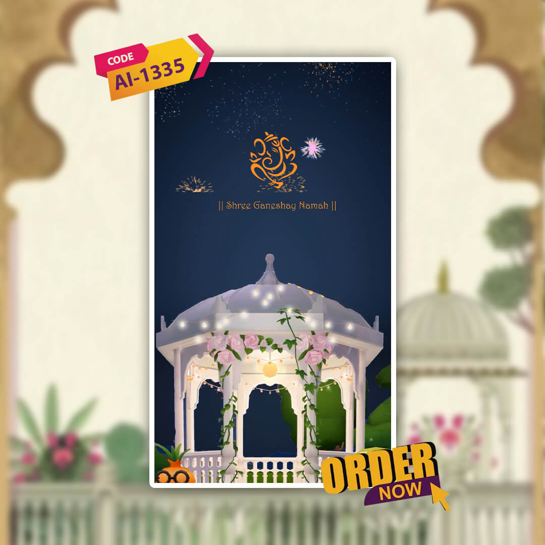 Digital Wedding Invitation Video | Poetic Invite | AI-1335
