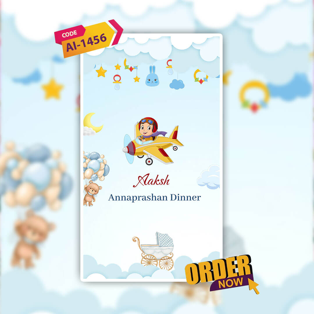 Annaprashan Invitation Video | Rice Ceremony Invitation | AI-1456