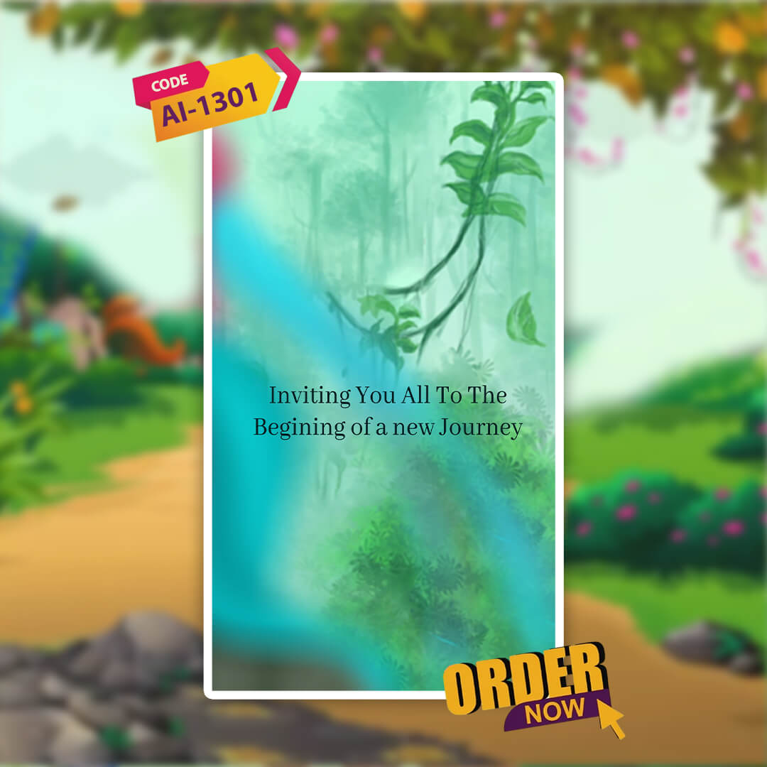 Digital Wedding Invitation Video | Whimsical Theme | AI-1301