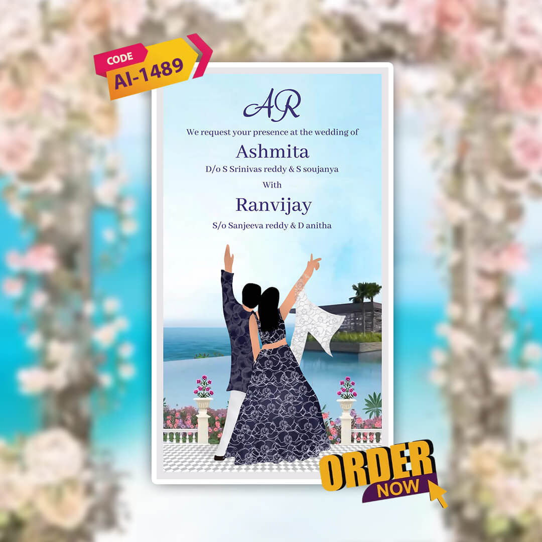 Digital Wedding Invitation Video |Animated Wedding Invite| AI-1489