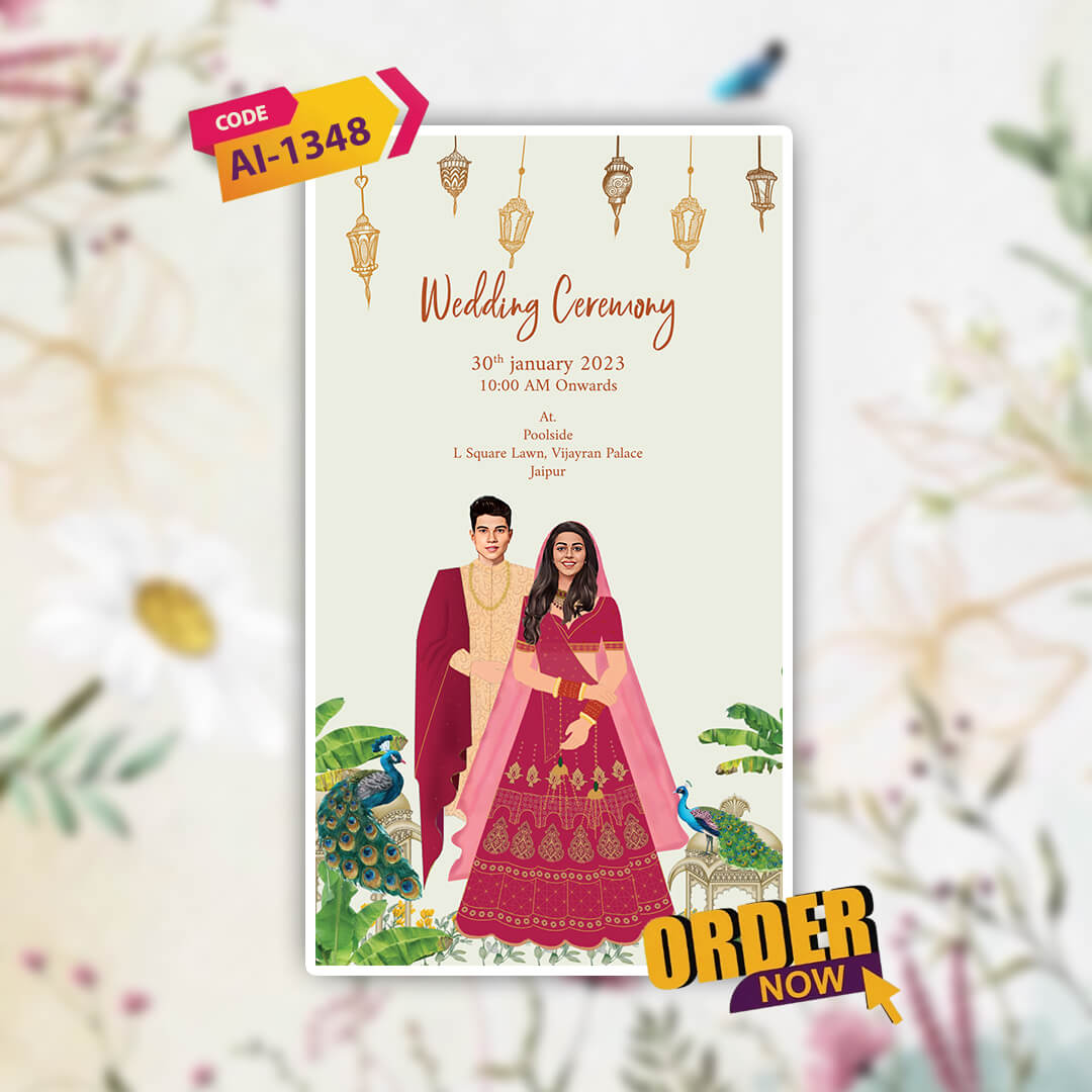 Digital Wedding Invitation Video | Bold Regal Theme | AI-1348