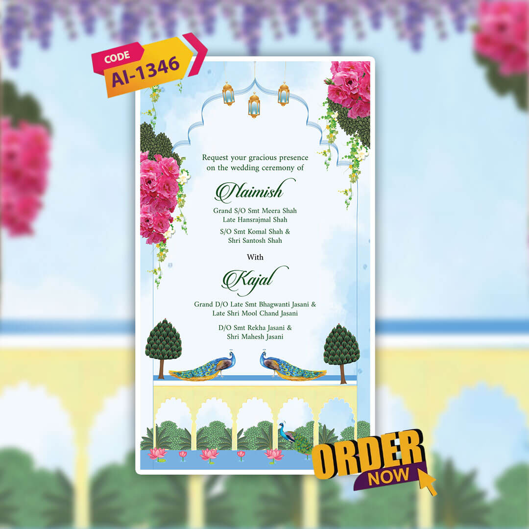 Digital Wedding Invitation Video | Stylish & Refined | AI-1346