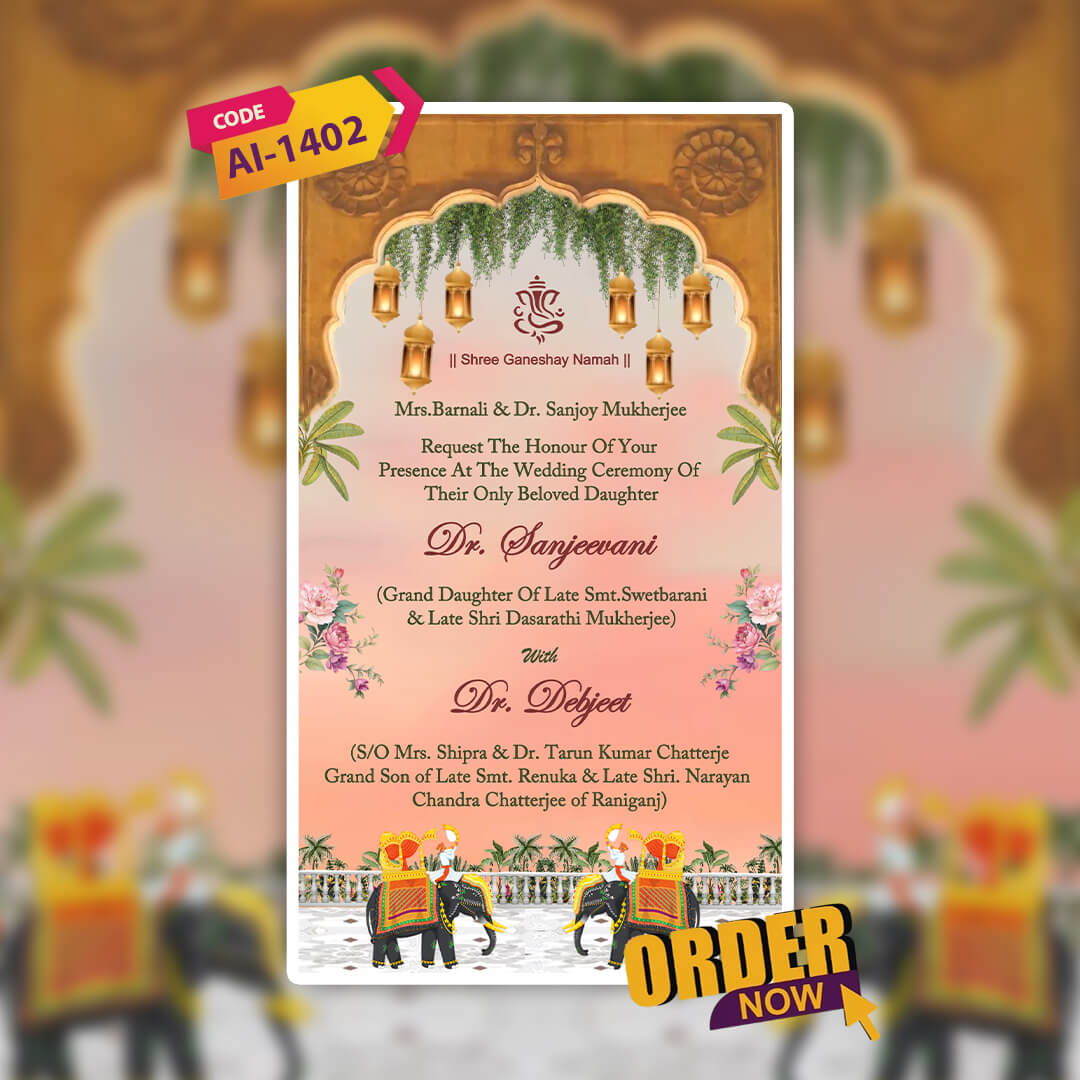 South Indian Wedding Invitation Video | Traditional Invite| AI-1402