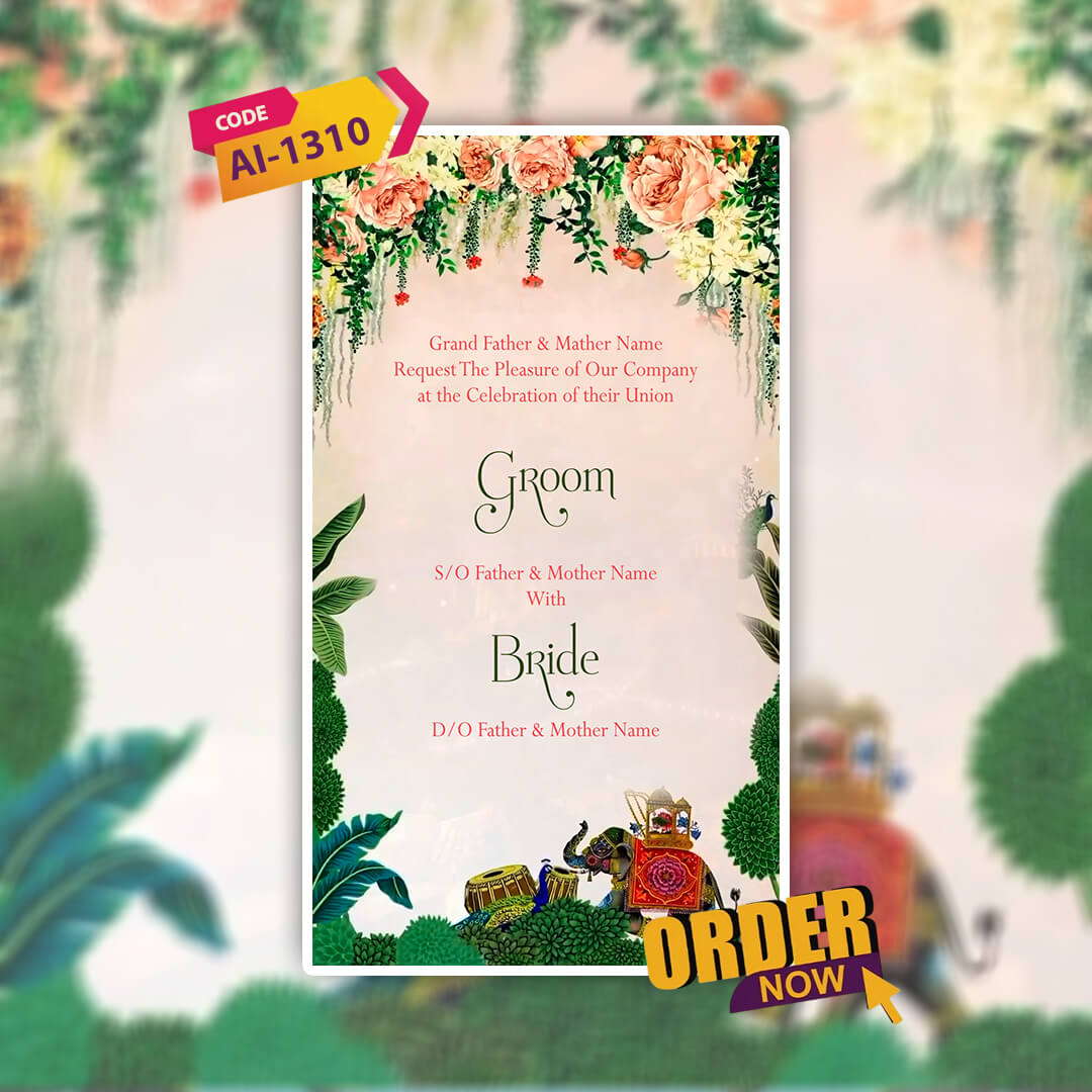 Digital Wedding Invitation Video | Elegance Theme | AI-1310