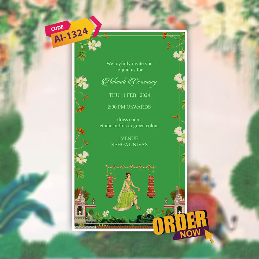 Digital Wedding Invitation Video | Stylish Template | AI-1324