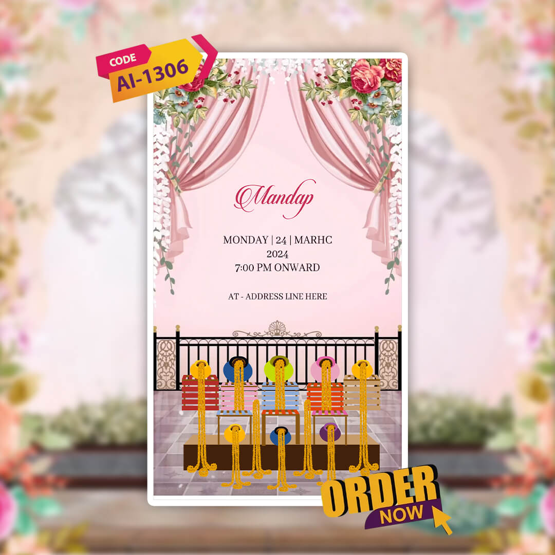 Digital Wedding Invitation Video | AI-1306