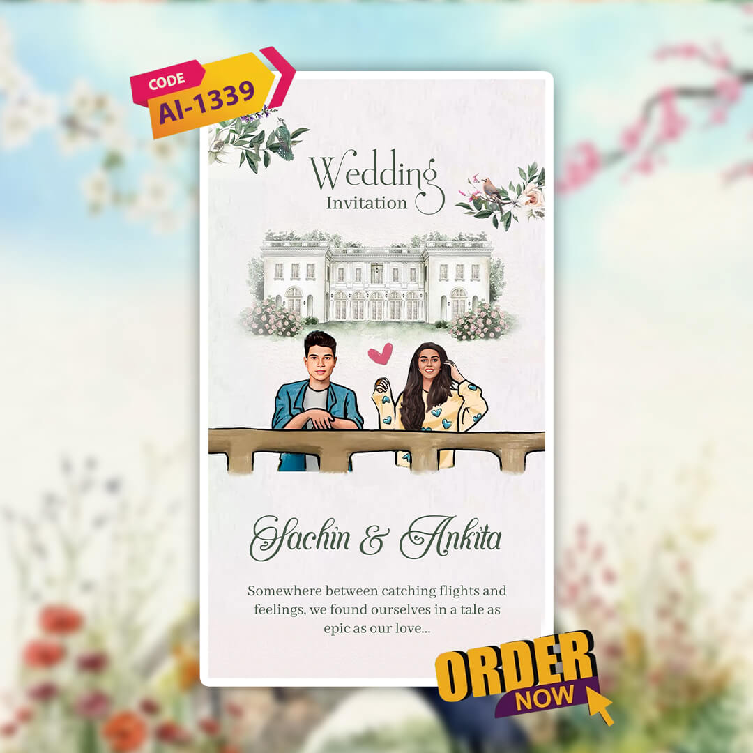 Digital Wedding Invitation Video | Elura | AI-1339