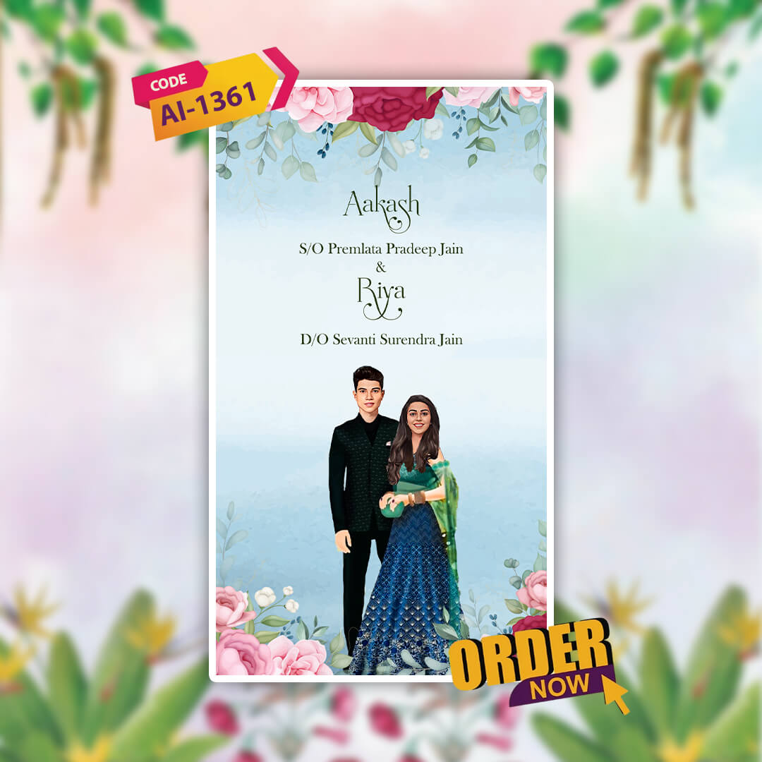 Digital Wedding Invitation Video | Sophisticated Reveal | AI-1361