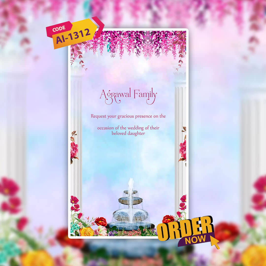 Digital Wedding Invitation Video | Night theme | AI-1312