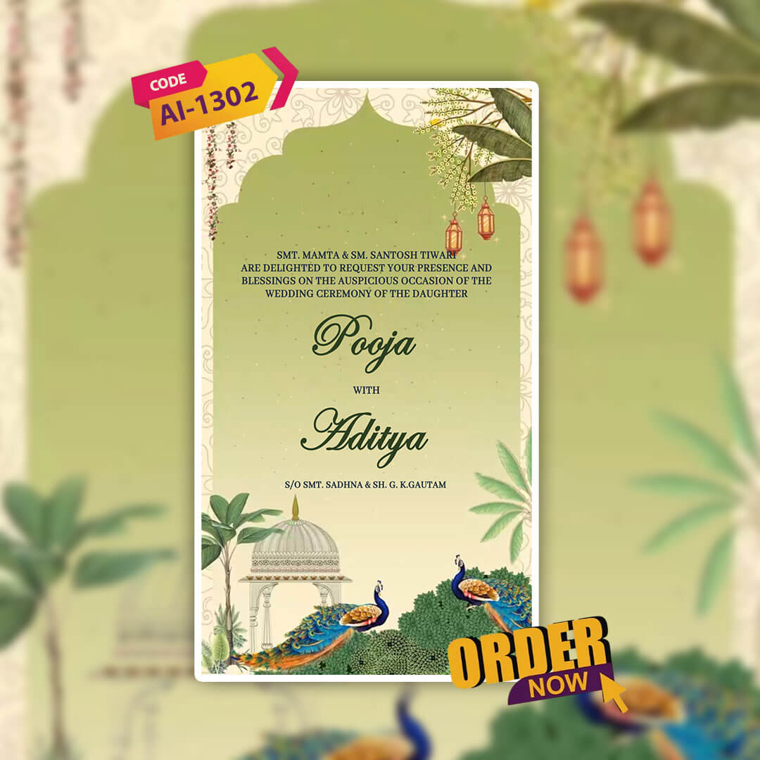 Digital Wedding Invitation Video | Color palette | AI-1302