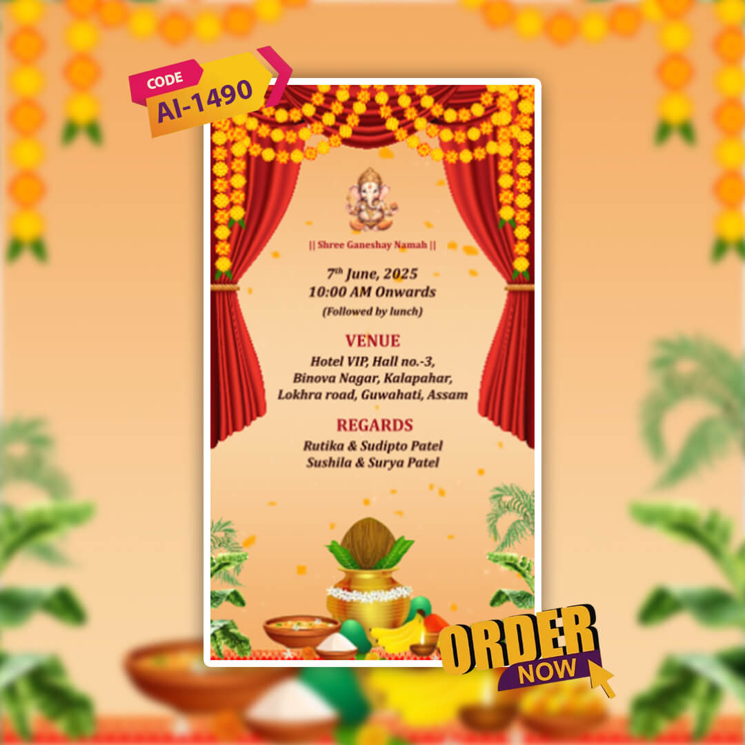 Annaprashan Invitation Video | Rice Ceremony Invitation | AI-1490