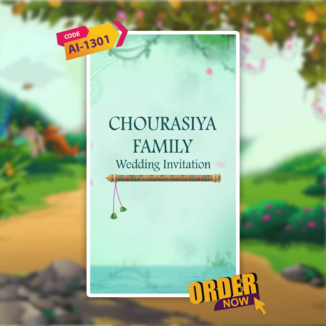 Digital Wedding Invitation Video | Whimsical Theme | AI-1301