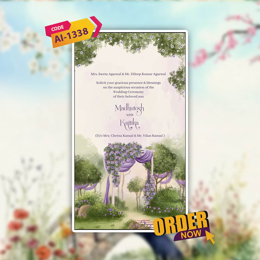 Digital Wedding Invitation Video | Elegance Theme | AI-1338