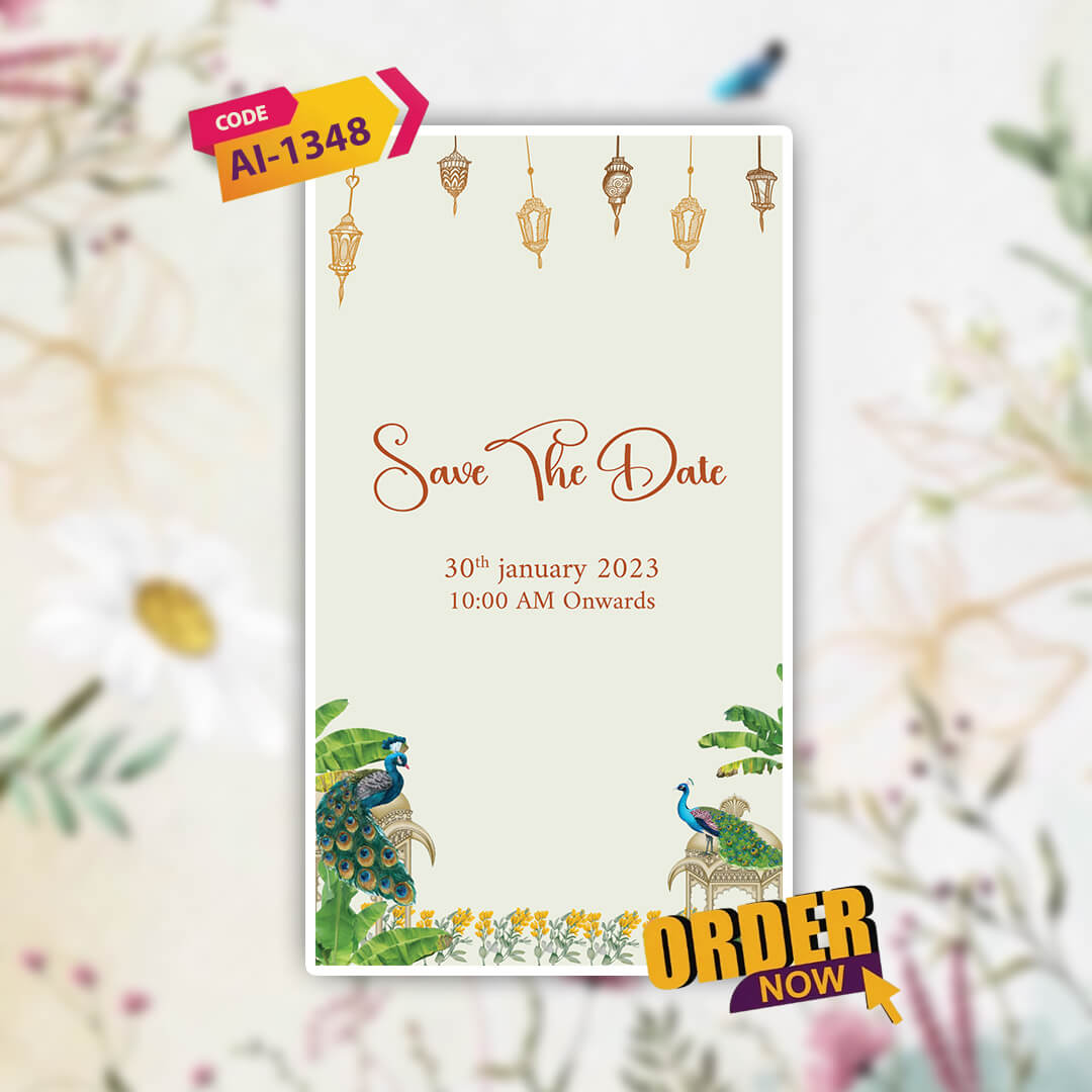 Digital Wedding Invitation Video | Bold Regal Theme | AI-1348