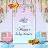 cheerful balloon animation baby shower card