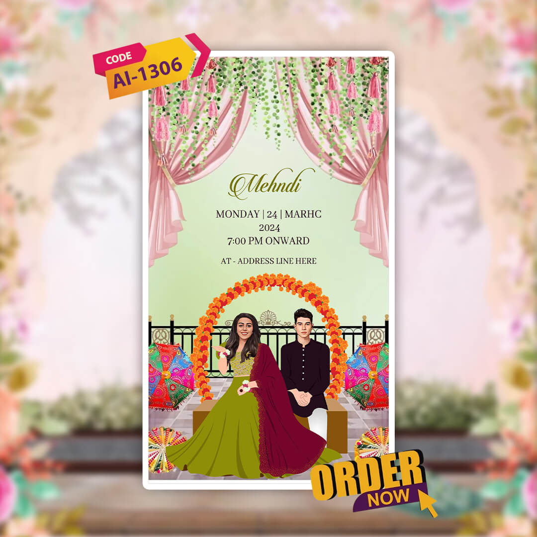 Digital Wedding Invitation Video | AI-1306