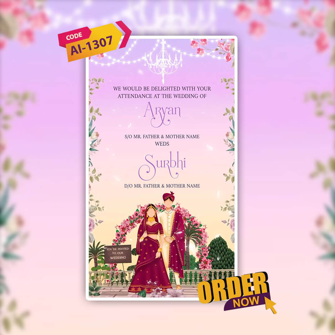 Digital Wedding Invitation Video | Special Theme | AI-1307