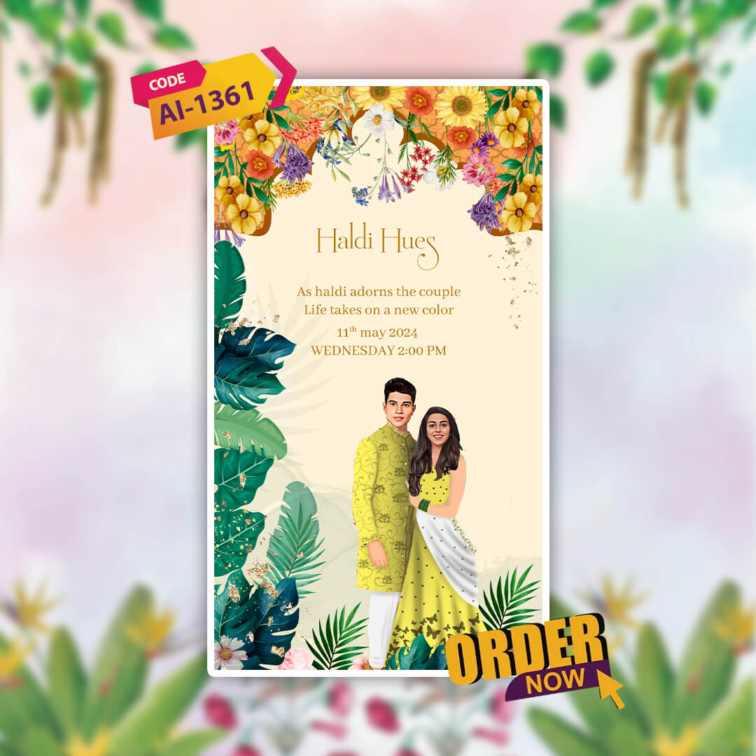 Digital Wedding Invitation Video | Sophisticated Reveal | AI-1361