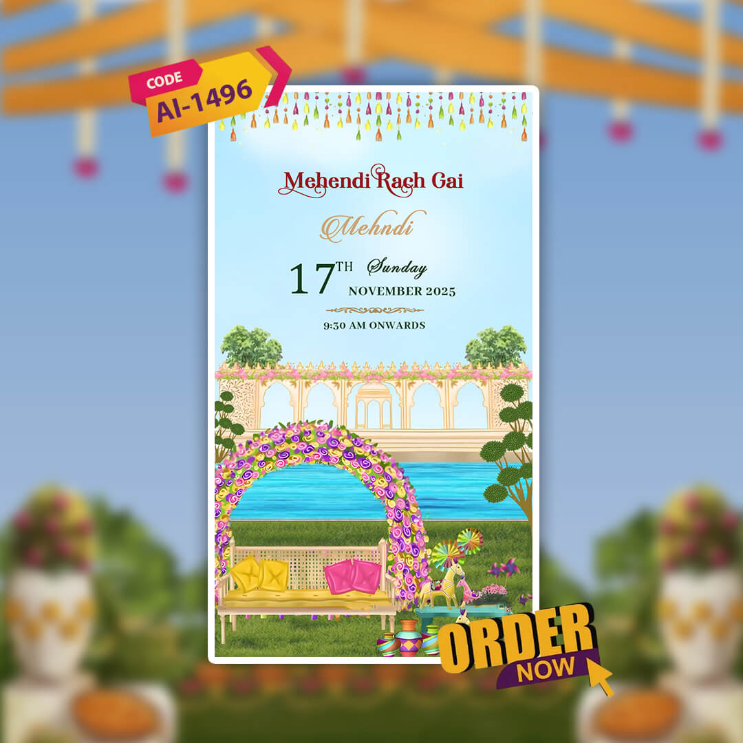 Digital Wedding Invitation Video | E-Card | AI-1496