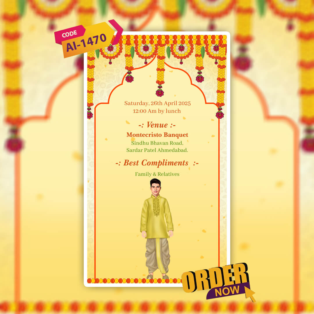 Dhoti Ceremony Invitation Video | Custom Theme | AI-1470