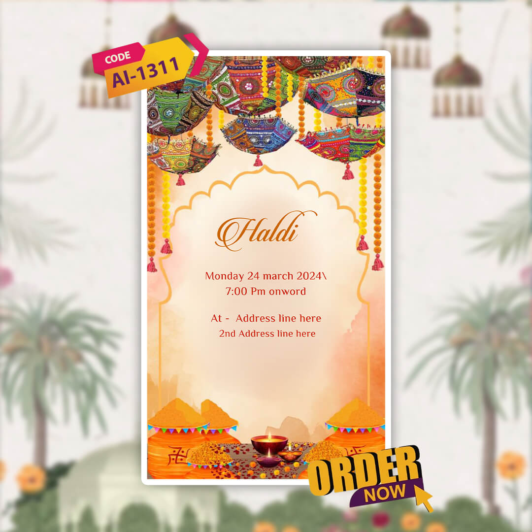 Digital Wedding Invitation Video | Romantic Theme | AI-1311