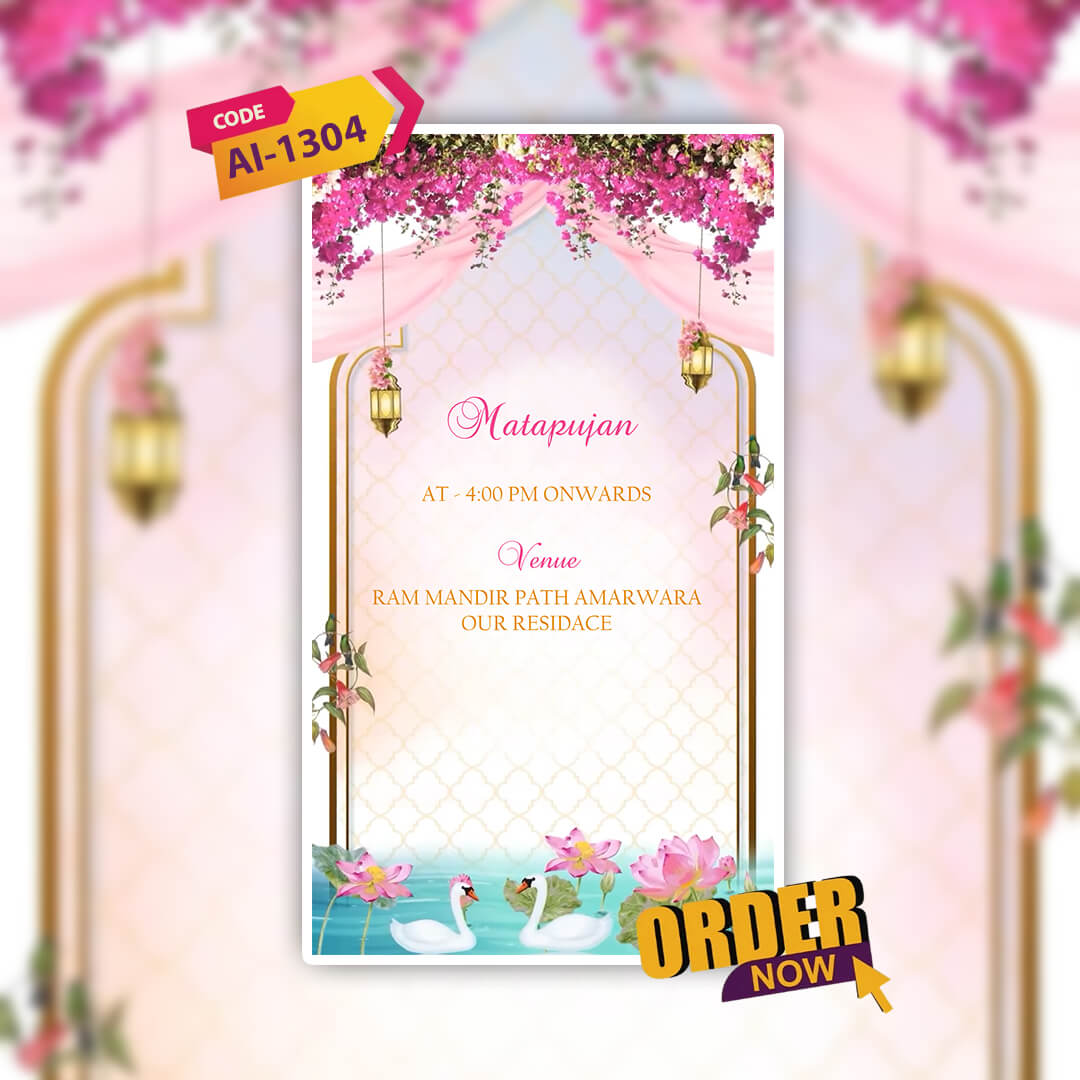 Digital Wedding Invitation Video | Traditional Theme | AI-1304