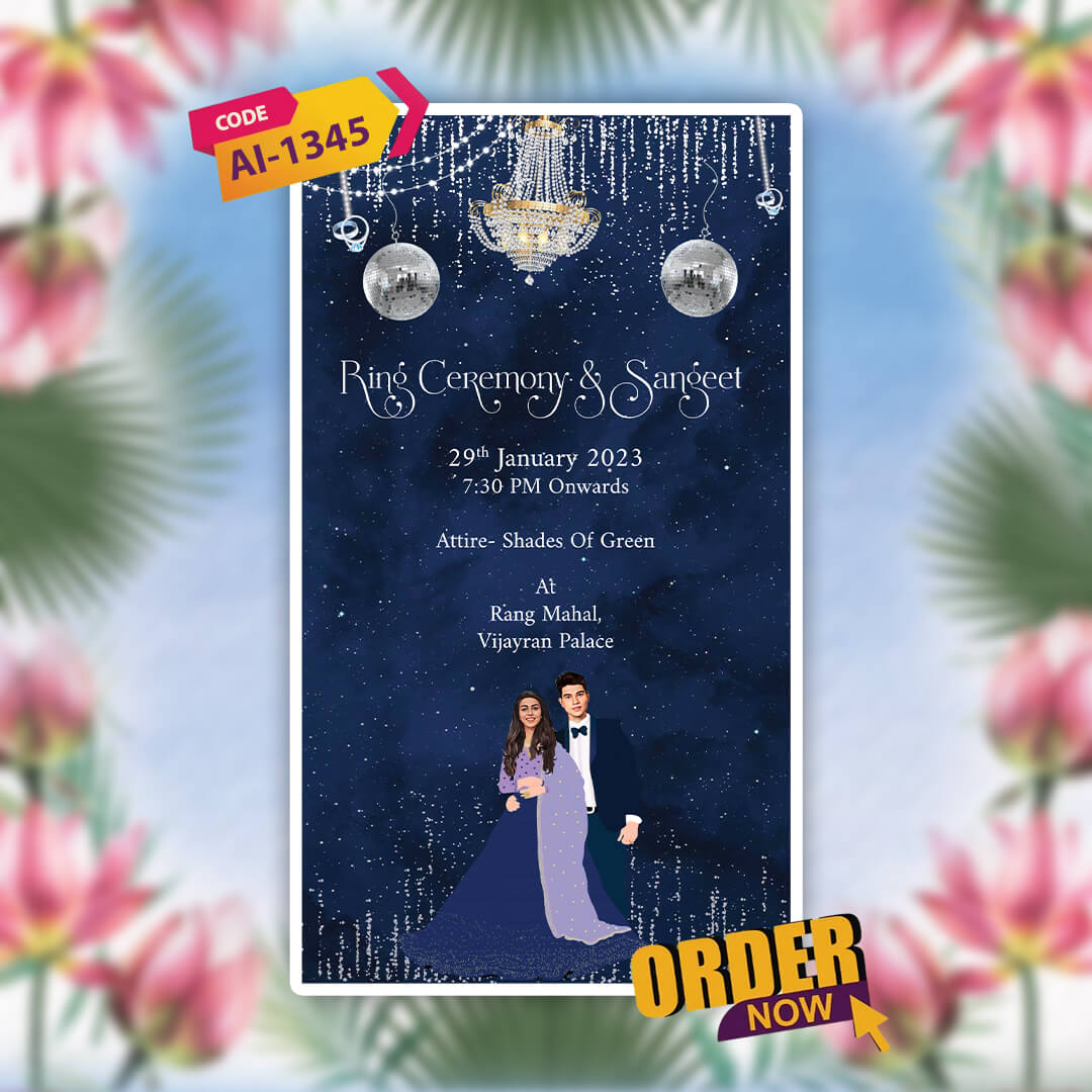 Digital Wedding Invitation Video | Personalized & Elegant| AI-1345