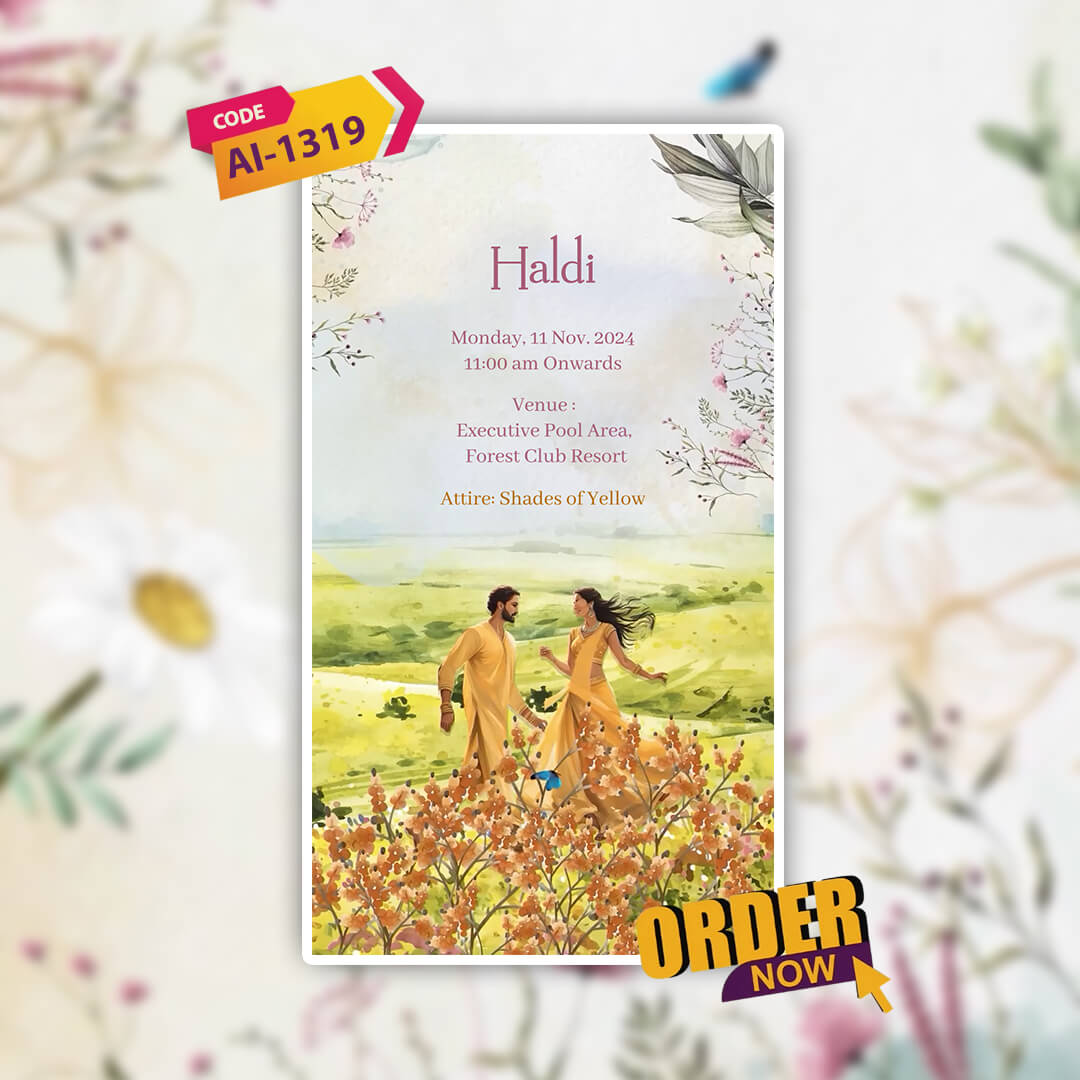 Digital Wedding Invitation Video | Romantic Shadi Invitation| AI-1319
