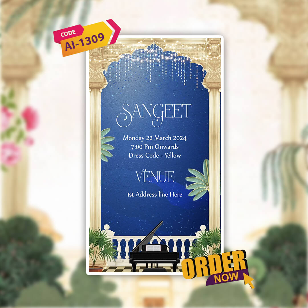 Digital Wedding Invitation Video | Custom Animation | AI-1309