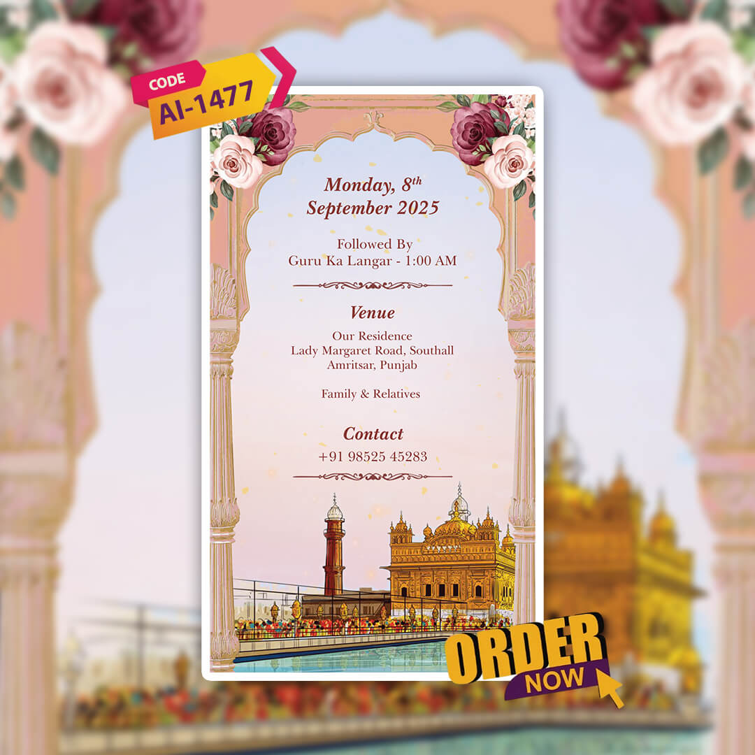 Dastar Bandi Invitation Video | Proud Sikh Turban | AI-1477