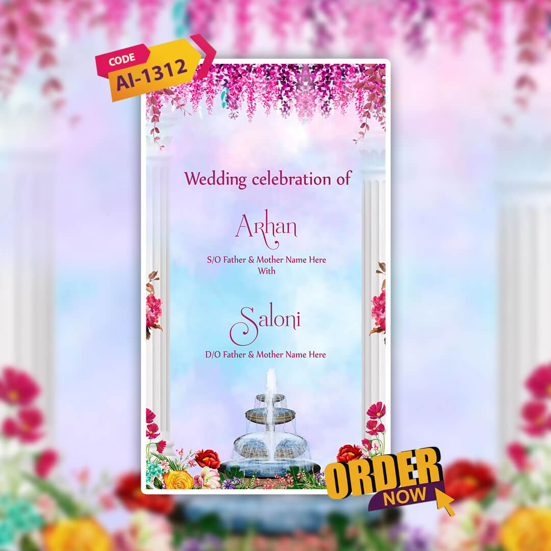 Digital Wedding Invitation Video | Night theme | AI-1312