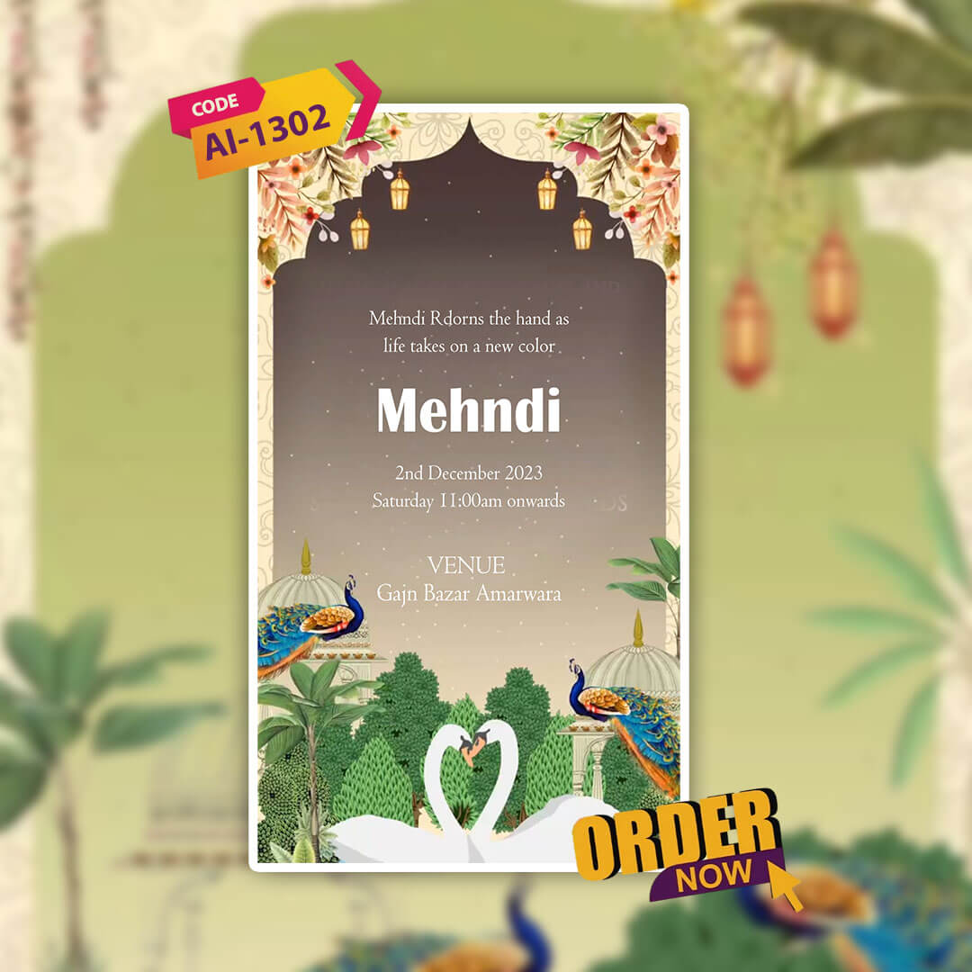 Digital Wedding Invitation Video | Color palette | AI-1302